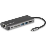 StarTech.com USB-C Multiport Adapter PD 4K HDMI GbE 2xUSB 3.0 ezüst (DKT30CSDHPD)