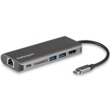 StarTech.com USB-C Multiport Adapter PD 4K HDMI GbE 2xUSB 3.0 ezüst (DKT30CSDHPD) (DKT30CSDHPD)