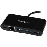 StarTech.com USB/Ethernet Combo Hub  (HB30C3AGEPD) (HB30C3AGEPD) - USB Elosztó