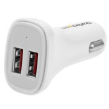 StarTech.com USB2PCARWHS mobiltelefon töltő Univerzális Fehér Szivargyújtó Automatikus (USB2PCARWHS)