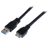 StarTech.com USB3CAUB1M USB kábel USB 3.2 Gen 1 (3.1 Gen 1) 1 M USB A Micro-USB B Fekete