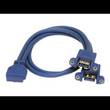 StarTech.com USB3SPNLAFHD csatlakozó átlakító 2 x USB A IDC Kék (USB3SPNLAFHD)