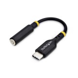 StarTech.com USBCAUDIO2 csatlakozó átlakító USB Type-C 2.0 3.5 mm Fekete