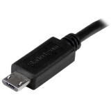StarTech.com UUUSBOTG8IN USB kábel 0,203 M Micro-USB B Fekete