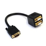 StarTech.com VGASPL1VV VGA kábel 0,3 M VGA (D-Sub) 2 x VGA (D-Sub) Fekete
