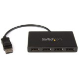 Startech DisplayPort apa - 4x DisplayPort anya adapter - Fekete (MSTDP124DP)