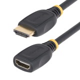 StarTech HDMI 2.0 apa - HDMI 2.0 anya Hosszabbító Kábel 2m - Fekete (HD2MF6FL)