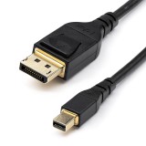 StarTech Mini DisplayPort apa - DisplayPort 1.4 apa Kábel 1m - Fekete (DP14MDPMM1MB)