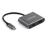 StarTech USB-C apa - Mini Displayport / HDMI anya Átalakító Adapter - Fekete (CDP2HDMDP)