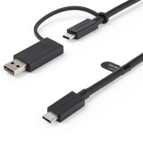 StarTech USBCCADP USB-A / USB-C apa - USB-C apa 3.2 Töltőkábel - Fekete (1m) (USBCCADP)