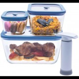 STATUS Viva 131202 4 darabos vákuumos üvegedény készlet, kék (STA 131202)