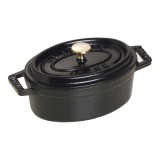 STAUB La Cocotte Mini ovális lábas (11 cm) fekete