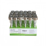 Steck napelemes kerti lámpa, leszúrható, fém