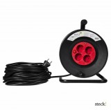 Steck SD 20C Védőérintkezős hálózati hosszabbító és kábeldob, 20 m 3x 1,5mm