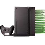 SteelDigi XS-CC01B Jade Mojave Xbox Series X, 2 töltőport, USB-C Fekete többfunkciós állvány