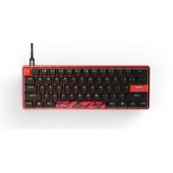 Steelseries Apex 9 Mini Faze Clan Edition USB-C angol gaming Linear OptiPoint Optical mechanikus billentyűzet piros-fek