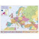 Steiefel Falitérkép, 70x100 cm, fémléces, Európa országai és az Európai Unió, STIEFEL