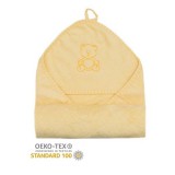 Stella fürdőlepedő hímzett 110x110 sárga maci