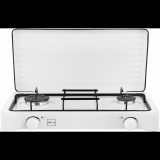 Stella STKGB-02 Hordozható 2 zónás Kemping gáz főzőlap - Fehér (STKGB-02)