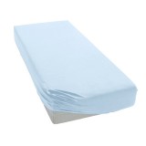 Stella Strech Pamut Gumis Lepedő Babaöbölbe (40x90cm) - Kék