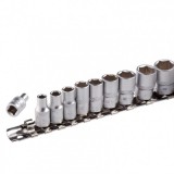 STELS 1/4 4-13mm 10 részes professional dugókulcs fej készlet