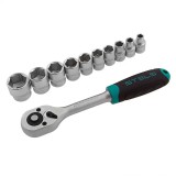 STELS 11db-os 3/8 professional 7-22mm racsnis dugókulcs készlet CrV