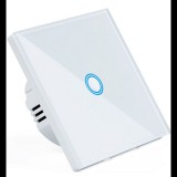 Sternhoff 2 db Elegáns Edzett üveglapos Érintéssel működő LED háttér világítású, villanykapcsoló, egypólusú, fehér