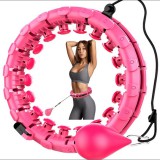 Sternhoff Állítható Karcsúsító hulahopp karika smart Fit súllyal és fém csapággyal, 40-123 cm, rózsaszín