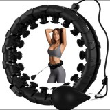 Sternhoff Állítható Karcsúsító hulahopp karika súllyal és fém csapággyal, 40-123 cm, fekete