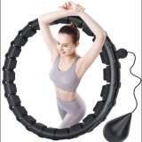 Sternhoff Állítható Karcsúsító hulahopp karika súllyal és fém csapággyal, 40-140 cm, fekete