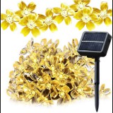 Sternhoff Napelemes virág kerti  LED fényfüzér, meleg fehér, 20 LED-es