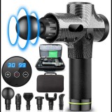 Sternhoff Rezgőpontos Carbon Prémium masszázspisztoly, 6 fejjel