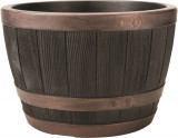 STEWART GARDEN BLENHEIM félhordó alakú virágcserép - 22 L - barna