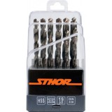 Sthor Fémcsigafúró klt., 19db, HSS; 1-10mm polírozott, műanyag dobozban (11190H)