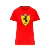 Stichd Ferrari környakú póló, nagy pajzsos, női, piros