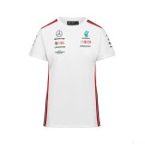 Stichd Mercedes környakú póló, pilóta, csapat, női, fehér, 2023