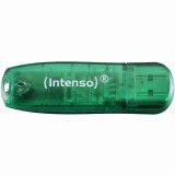 STICK 8GB USB 2.0 Intenso Rainbow Line Transparent Green (3502460)