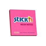 STICK N Öntapadó jegyzettömb STICK`N 76x76mm neon pink 100 lap