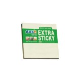 STICK N Öntapadó jegyzettömb STICK`N extra erõs 76x76mm újrahasznosított pasztell sárga 90 lap