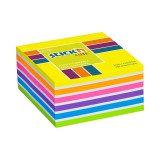 STICK N Öntapadós jegyzettömb STICK`N 76x76mm neon sárga mix 400 lap