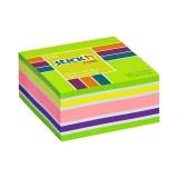 STICK N Öntapadós jegyzettömb STICK`N 76x76mm neon zöld mix 400 lap