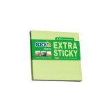 STICK N Öntapadós jegyzettömb STICK`N extra erõs 76x76mm újrahasznosított pasztell zöld 90 lap