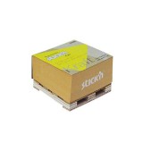 STICK N Öntapadós jegyzettömb STICK`N Kraft cube 76x76mm mini raklapos natúr barna 400 lap