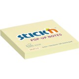 STICK N Stick`N 76x76 mm 100 lap sárga öntapadó Z-hajtott jegyzettömb (21395)