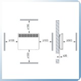Stiebel Eltron ZD-WB-1500 fali konzol CWM 1500 M-F konvektor fali rögzítéséhez