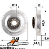 Stihl 024 026 MS 240 260 cserélhető betétes kuplungharang VÉKONY 0,325"