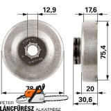 Stihl 029 039 MS 290 310 390 betétes kuplungharang 3/8"-7
