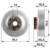 Stihl 029 039 MS 290 310 390 kuplungharang fix 3/8" csillag