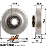 Stihl 044 MS 440 kuplungharang betétes 3/8" OREGON