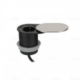 STILO 1X230V+1XUSB beépíthető elosztó alu szürke IP20 oldalra csúsztatható fedél